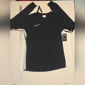 Nike Men's Black and White Long Sleeve Tee